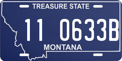 MT license plate 110633B