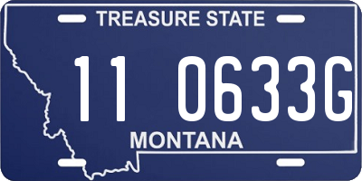 MT license plate 110633G