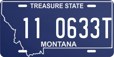 MT license plate 110633T