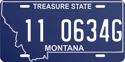 MT license plate 110634G