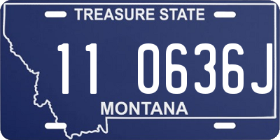 MT license plate 110636J