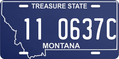 MT license plate 110637C