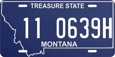 MT license plate 110639H