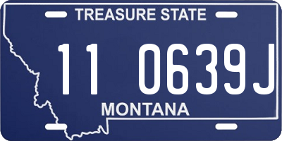 MT license plate 110639J