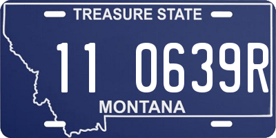 MT license plate 110639R