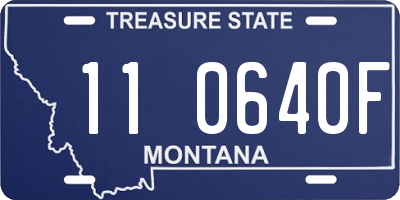 MT license plate 110640F