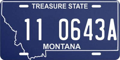 MT license plate 110643A