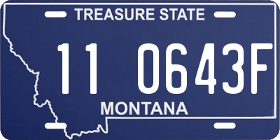 MT license plate 110643F