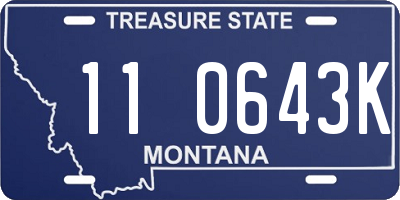 MT license plate 110643K