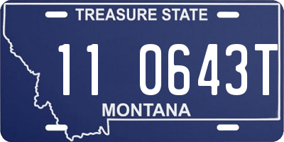 MT license plate 110643T