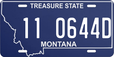 MT license plate 110644D