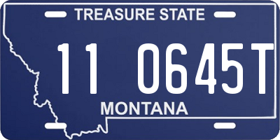 MT license plate 110645T