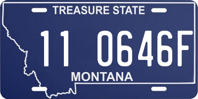 MT license plate 110646F
