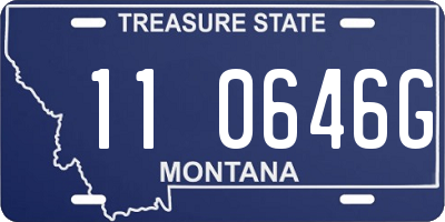 MT license plate 110646G