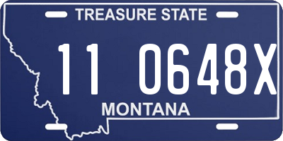 MT license plate 110648X