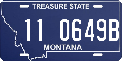 MT license plate 110649B