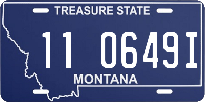 MT license plate 110649I