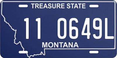 MT license plate 110649L