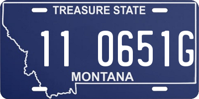 MT license plate 110651G