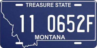 MT license plate 110652F