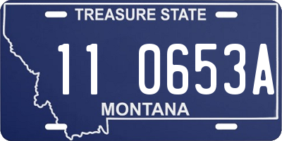 MT license plate 110653A