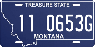 MT license plate 110653G