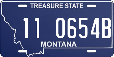 MT license plate 110654B