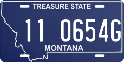 MT license plate 110654G