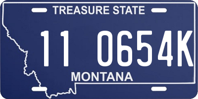 MT license plate 110654K