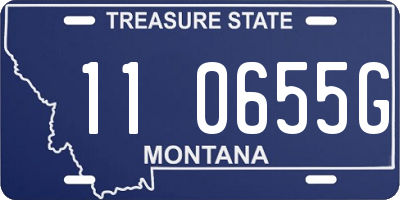 MT license plate 110655G