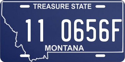 MT license plate 110656F