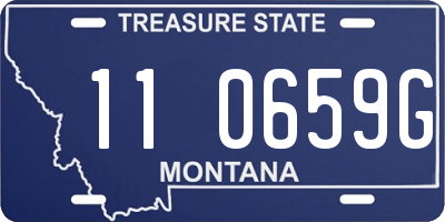 MT license plate 110659G