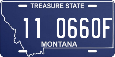 MT license plate 110660F