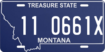 MT license plate 110661X