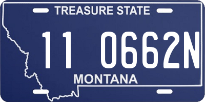 MT license plate 110662N