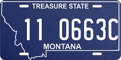 MT license plate 110663C
