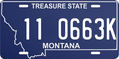 MT license plate 110663K