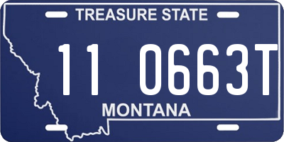 MT license plate 110663T