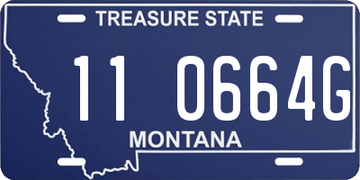 MT license plate 110664G