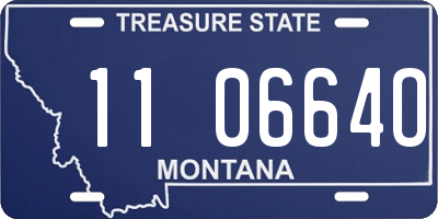 MT license plate 110664O