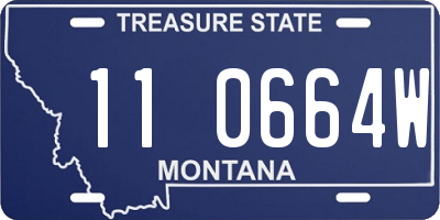 MT license plate 110664W