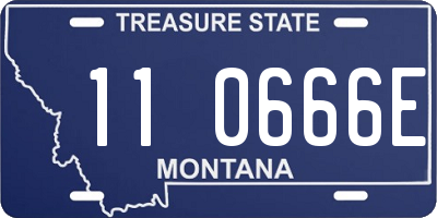 MT license plate 110666E