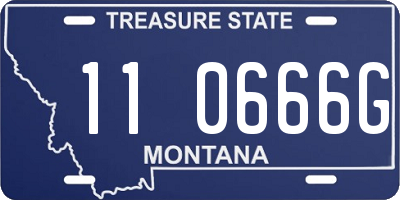 MT license plate 110666G