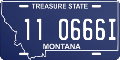 MT license plate 110666I