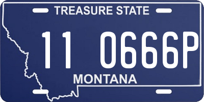 MT license plate 110666P