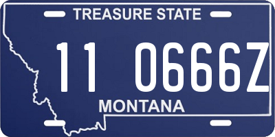 MT license plate 110666Z