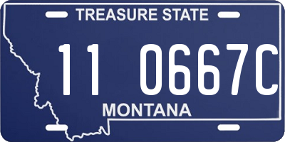 MT license plate 110667C
