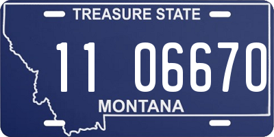 MT license plate 110667O