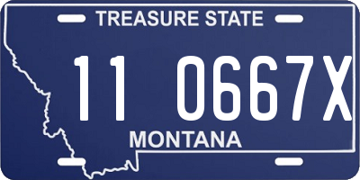 MT license plate 110667X