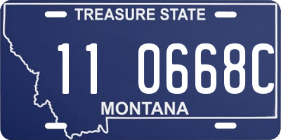 MT license plate 110668C